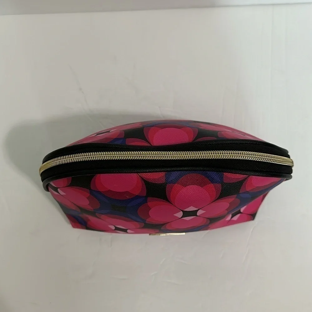 TRINA TURK MULTICOLOR FLORAL PRINT COSMETIC BAG MAKEUP BAG NWOT